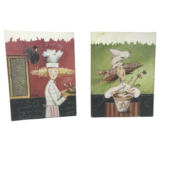 Fun Kitchen Art -Chef Pictures Blonde, Big Haired Female Chef  - Bold & Fun - Picture 3 of 9